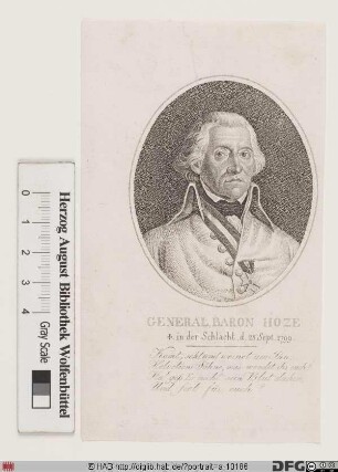 Bildnis Friedrich Frhr. von Hotze (eig. Johann Conrad Hotz)