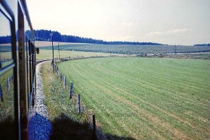Dossingen: auf der Strecke Neresheim - Aalen der Härtsfeldbahn Aalen - Neresheim - Dillingen: Blickrichtung Aalen