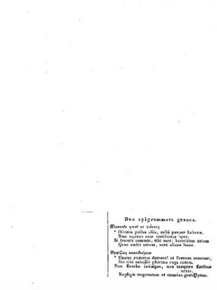 Duo epigrammata graeca