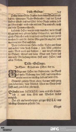 Tisch-Gesaenge