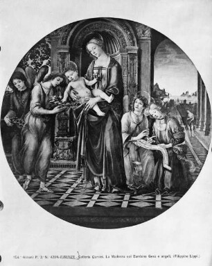 Stehende Madonna mit Engeln