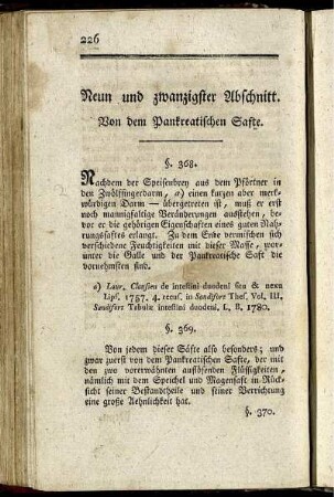 Neun und zwanzigster Abschnitt. Von dem Pankreatischen Safte.