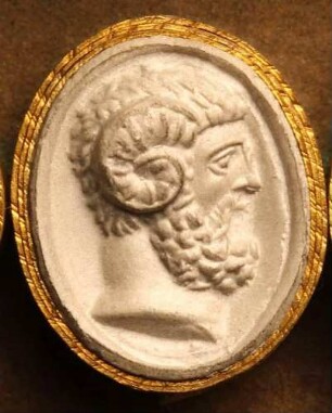Profilkopf des Jupiter Ammon (Daktyliothek, Das Alterthum nach Lippert und Visconti)