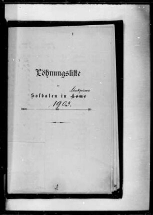 Löhnung der Polizeitruppe des Bezirks Atakpame. Löhnungsliste, Namen- und Rangangaben: Bd. 1