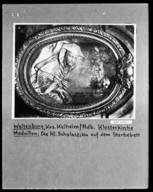Die Hl. Scholastika auf dem Sterbebett