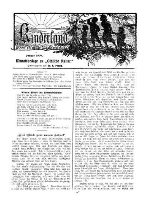 1908: Kinderland (Januar 1908)