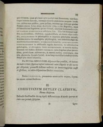 II. Christianum Detlev Claudium, Ploena- Holsatum.