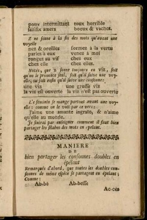 Maniere de bien partager les consonnes doubles en épélant.