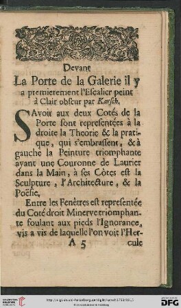 Devant la Porte de la Galerie...