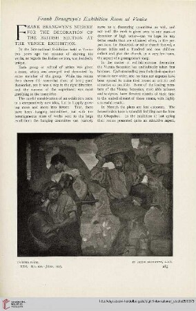 25.1905 =Nr. 100: Frank Brangwyn´s scheme for the decoration of the British Section at the Venice Exhibition