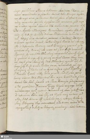 [Wiadomości i kopie listów ... Aprilis 1673]