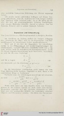 Exposition und Entwicklung