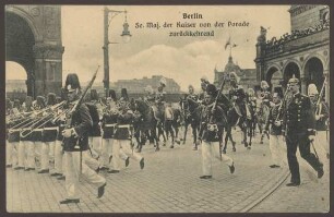Ansichtskarte Rückkehr von der Parade, Hallesches Tor