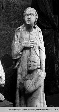 Thronende Madonna mit Engeln und Stiftern : Engel mit Stifter