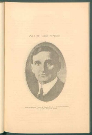 [Retrato de] William Gibbs McAdoo