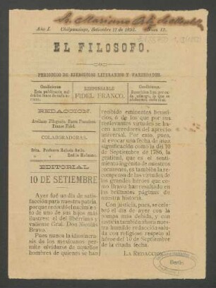 10 de setiembre.