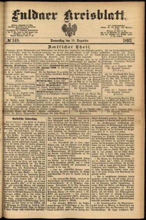 Ausgabe vom Donnerstag, den 15. Dezember 1892.