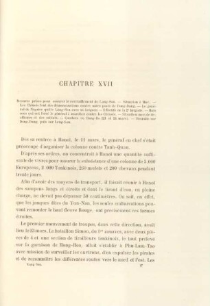 Chapitre XVII. Mesures prises pour assurer le ravitaillement de Lang-Son ...