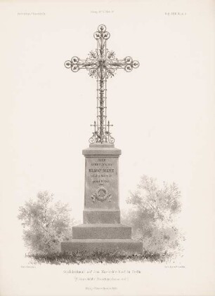 Grabdenkmal auf dem Marienkirchhof, Berlin: Ansicht (aus: Architektonisches Skizzenbuch, H. 123/6, 1873)