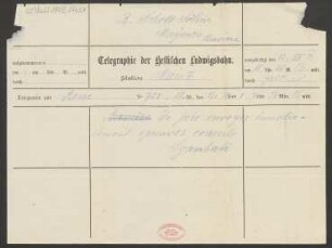 Brief an B. Schott's Söhne : 13.12.1881