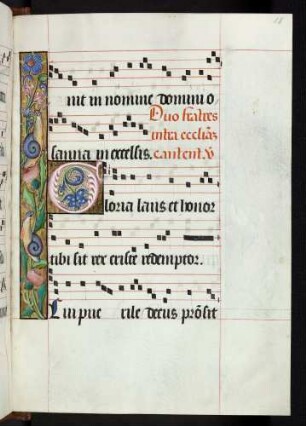 Bordüre, Zierintiale: G(loria laus)