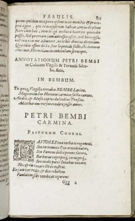 Petri Bembi Carmina.