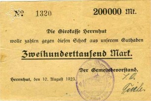 Zweihunderttausend Mark