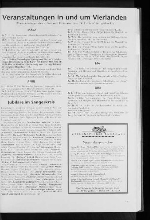 Veranstaltungen in und um Vierlanden