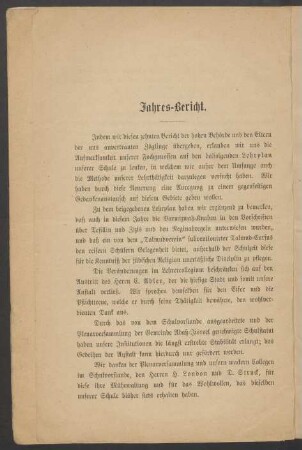 Jahres-Bericht