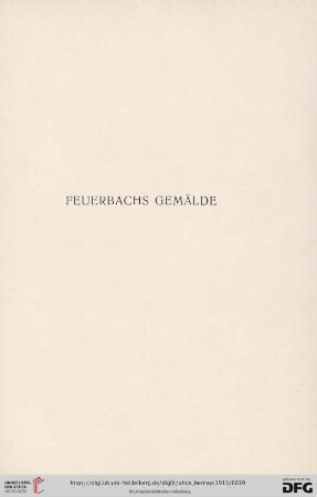Feuerbachs Gemälde