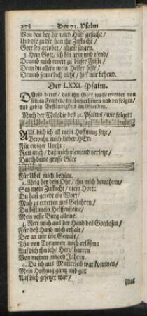 Der LXXI. - LXXX. Psalm. = Psalmus LXXI. - LXXX.