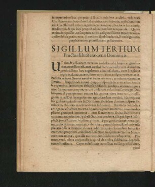 Sigillum Tertium.