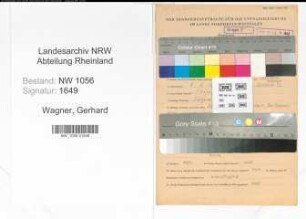 Entnazifizierung Gerhard Wagner , geb. 09.09.1908 (Foerster)