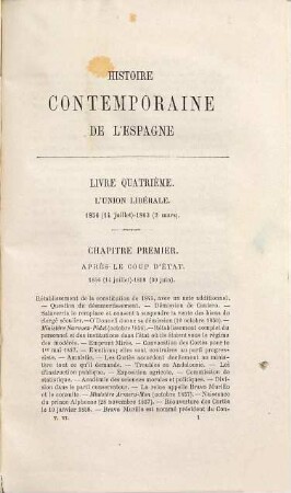 Histoire contemporaine de l'Espagne, 3,2. Rêgne d'Isabelle II : 1843-1868