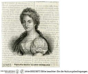 Portrait Paolina Secco-Suardo Grismondi - Paolina Secco Suardi Grismondi, 1746-1801