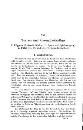 Turnen und Gesundheitspflege