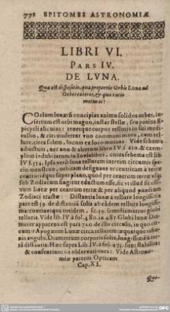 LIBRI VI. PARS IV. DE LUNA.