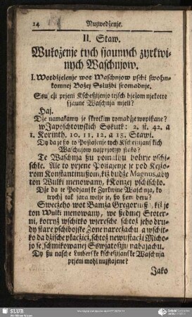 II. Staw. Wułożenje tych sjaunych zyrkwinych Waschnjow