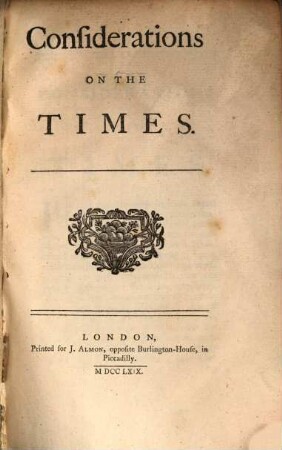 Considerations on the Times