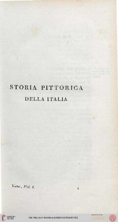 Storia Pittorica Della Italia. Prefazione