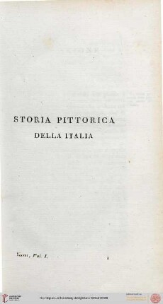 Storia Pittorica Della Italia. Prefazione