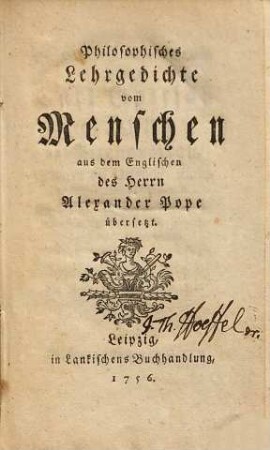 Philosophisches Lehrgedichte vom Menschen