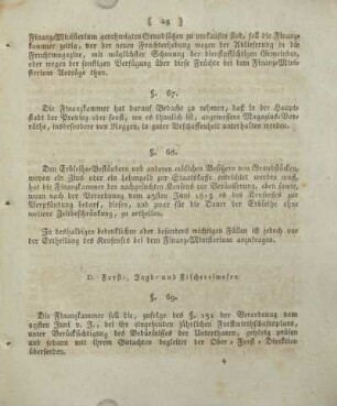 D. Forst-, Jagd- und Fischereiwesen.
