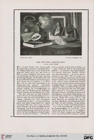 Vom Sinn der "Ausstellung"