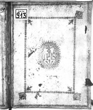 Asserta theologica de dei unitate trinitateque, quae in monasterio Monacensi fratrum minorum praeside Antonio a Leucco Jos. Lang propugnavit - BSB Clm 913