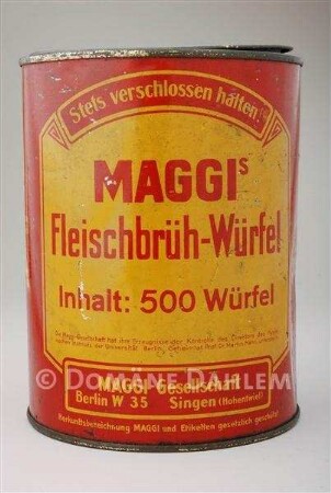 Maggi-Büchse mit handgefertigten Lichtern