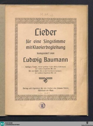 [1]: Heiliges Feuer : für 1 höhere Singstimme mit Klavierbegleitung