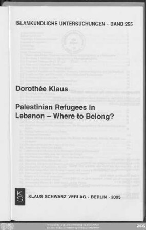 Palestinian refugees in Lebanon - where to belong?