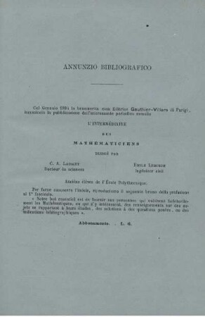 Annunzio Bibliografico.