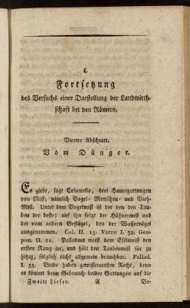 Vierter Abschnitt. Vom Dünger